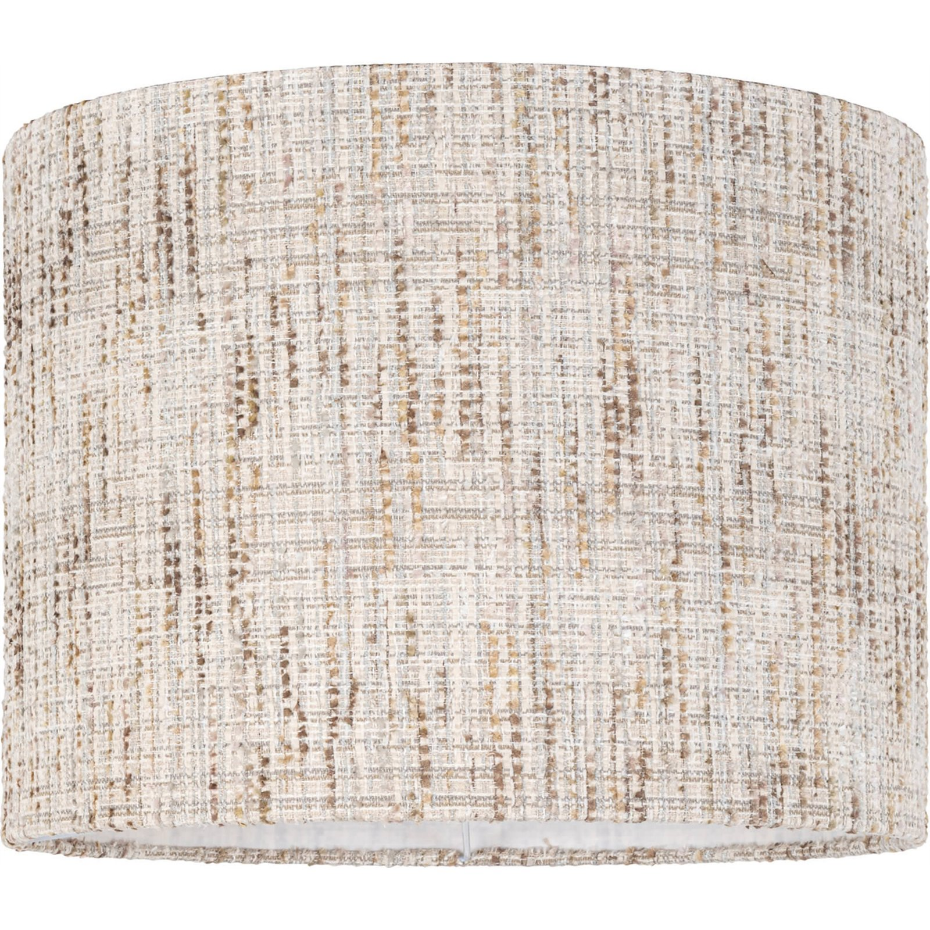 Abat-jour rond en polyester texturé pour grand pied de lampe