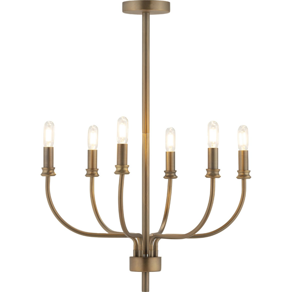 Suspension ronde en laiton vieilli style architecte
