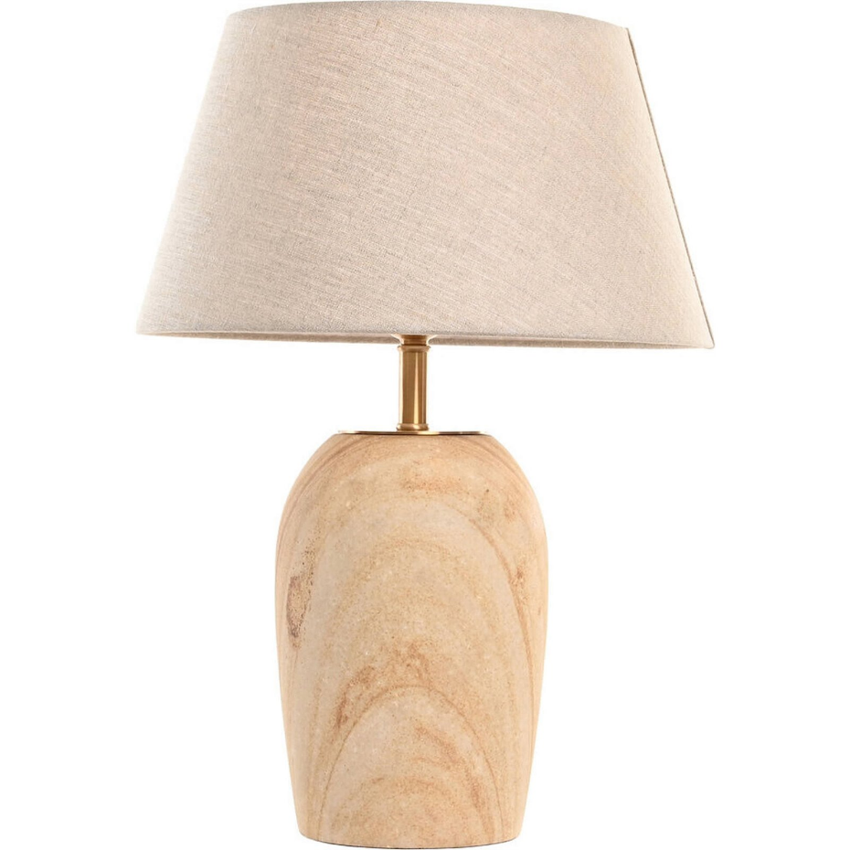 Lampe de table en bois et laiton forme organique Item Home India Lamps 1c25