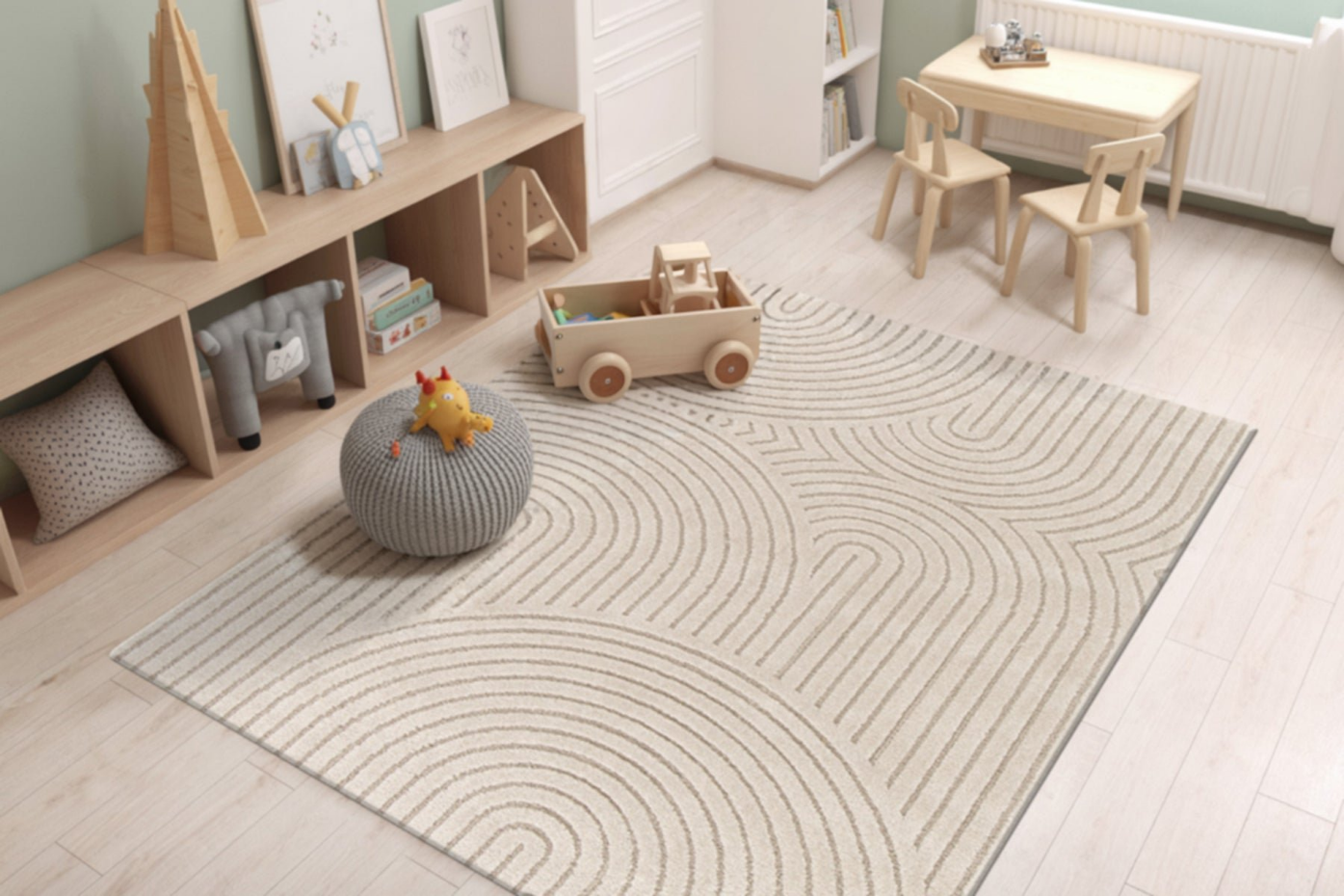 Tapis à relief doux et élégant GROOVE
