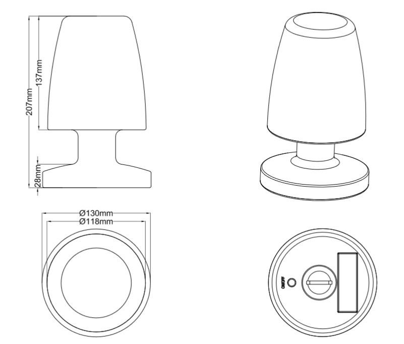 Lampe design, DORA