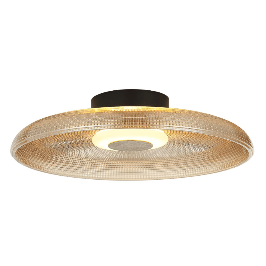 Plafonnier disque doré lumineux - OSSARA