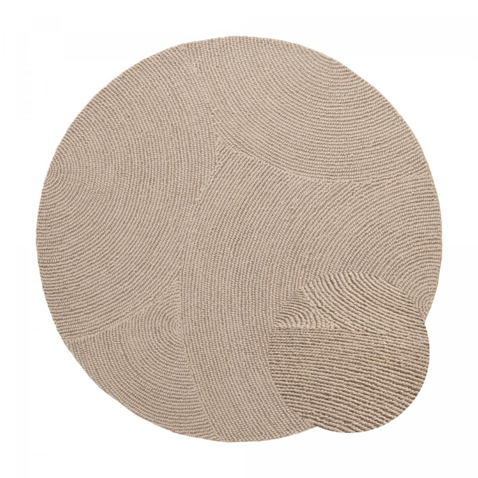 Tapis rond ELENI Faux uni
