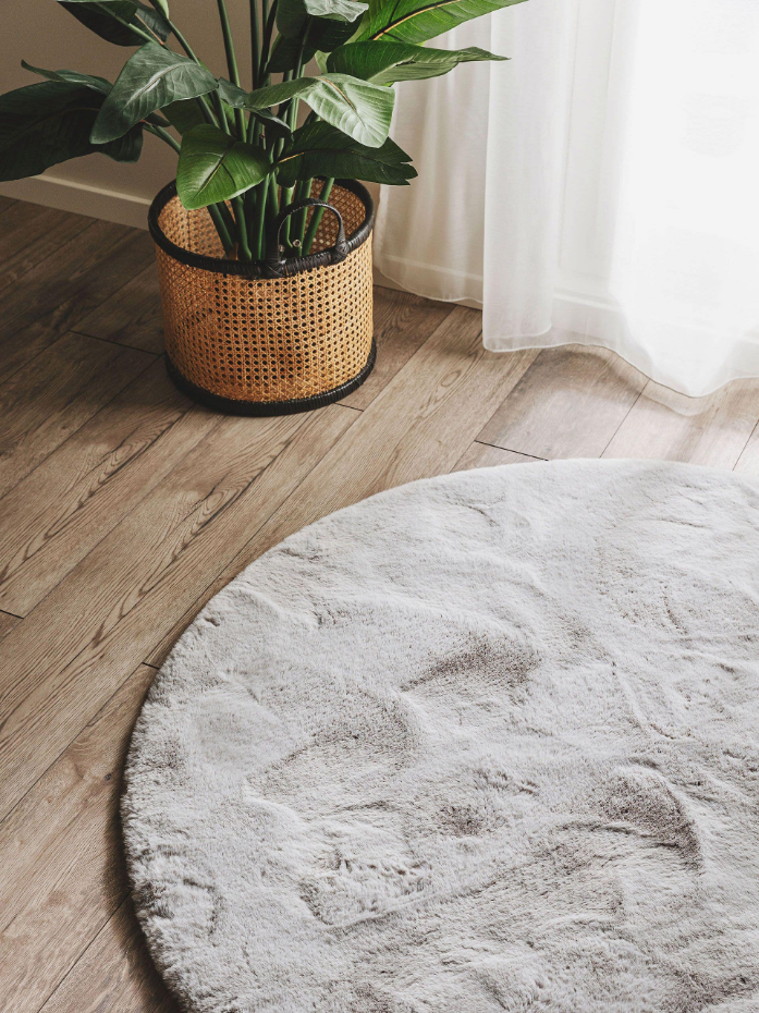 Tapis rond imitation fourrure DAVE