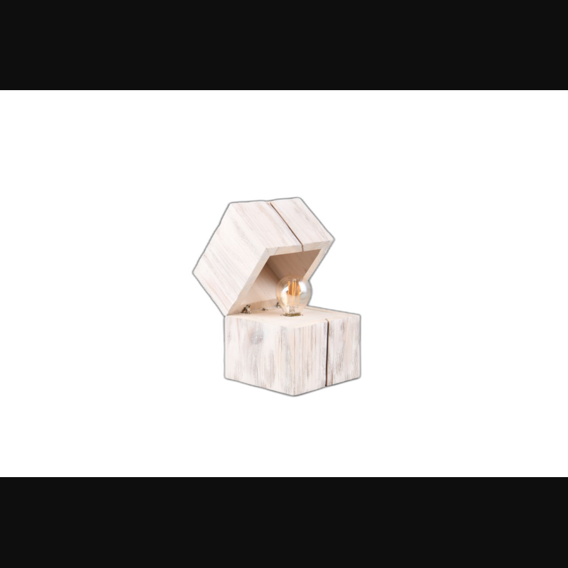 Lampe design en bois vintage, TRESOR
