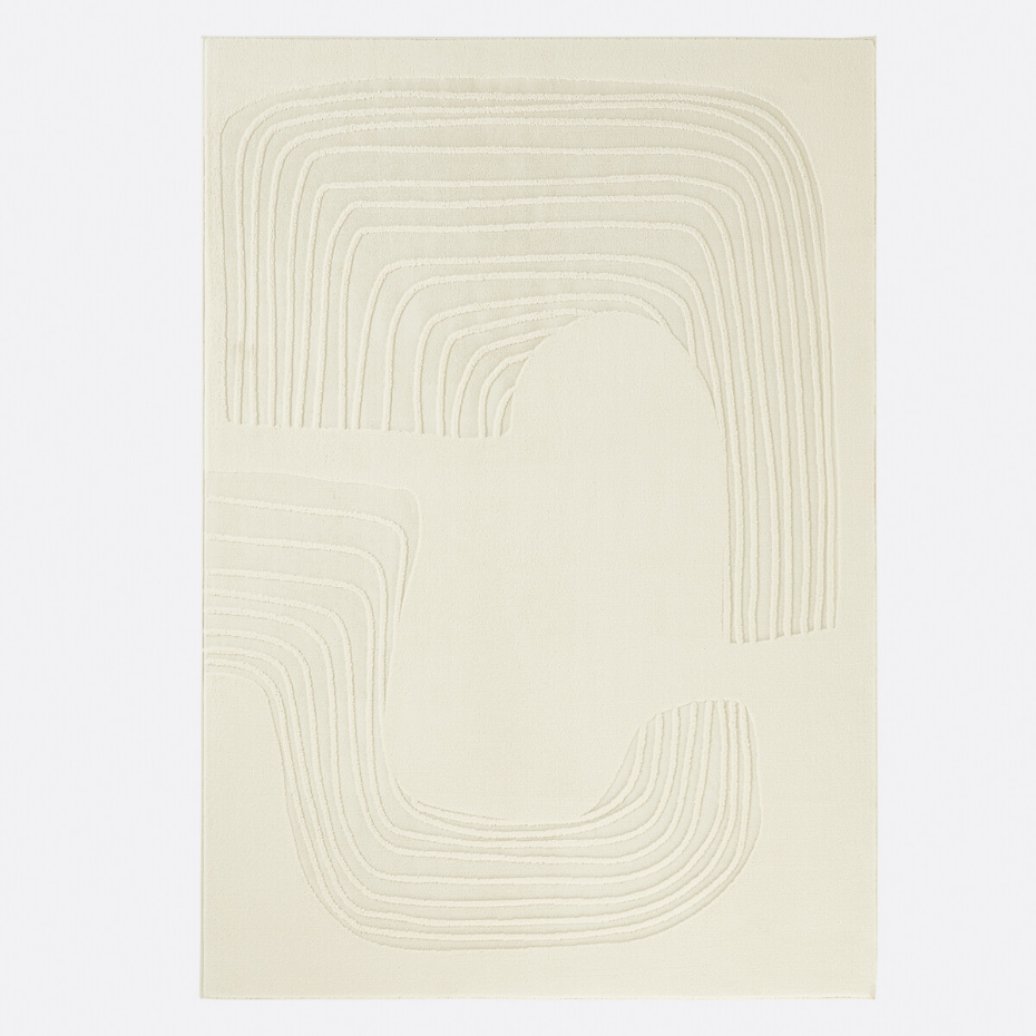Tapis rectangulaire, motifs lignes, Gioma