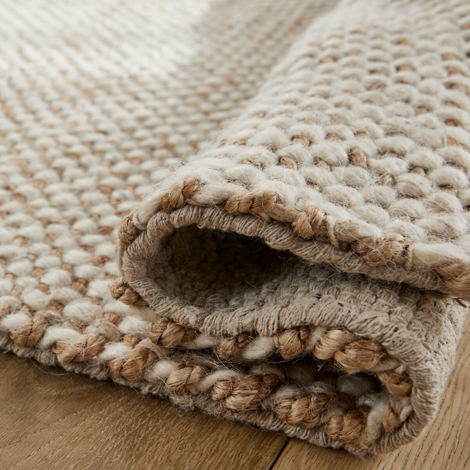 Tapis laine et jute, tissé main, Ishaan