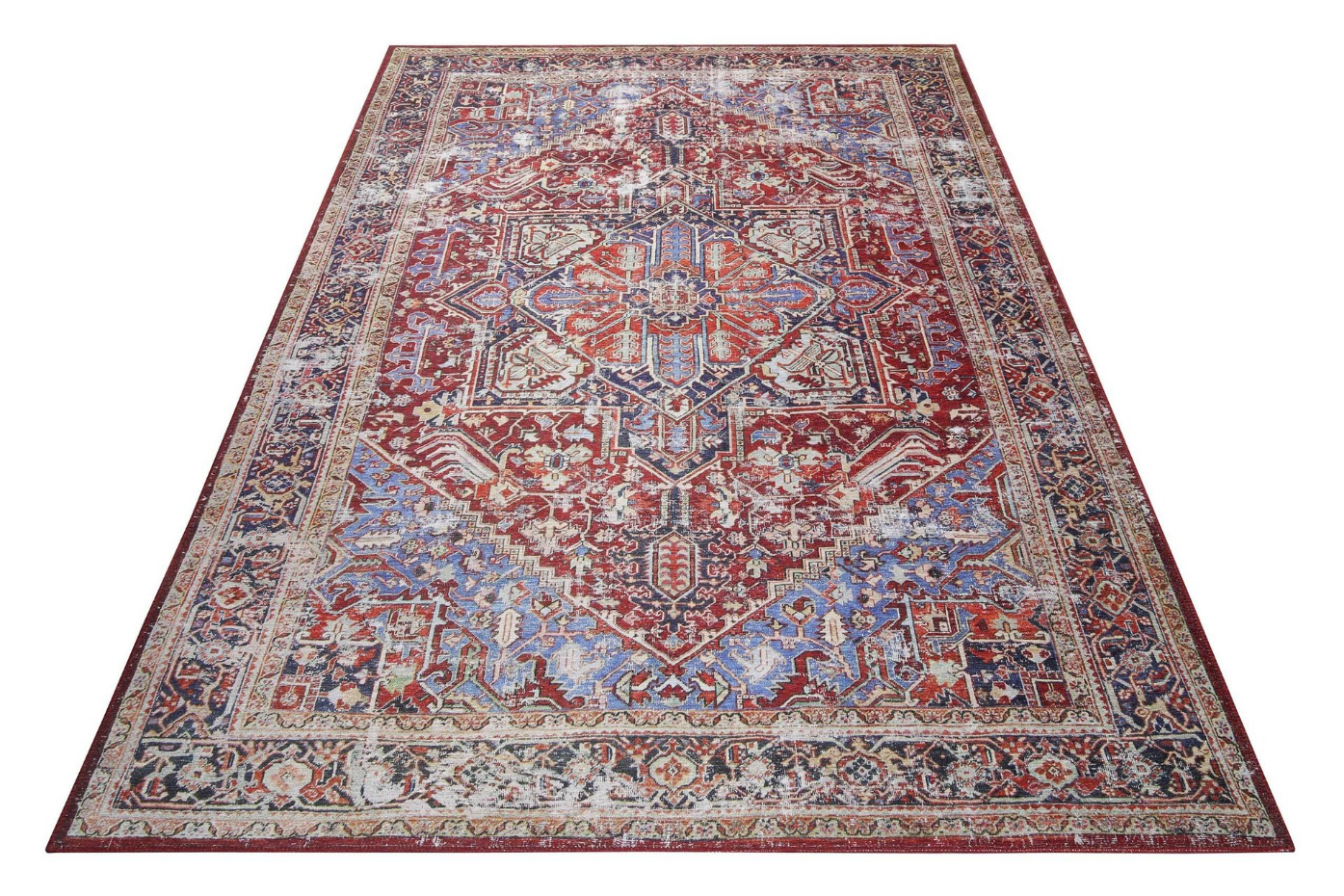 Tapis oriental effet vintage, tissé plat ,  COMO