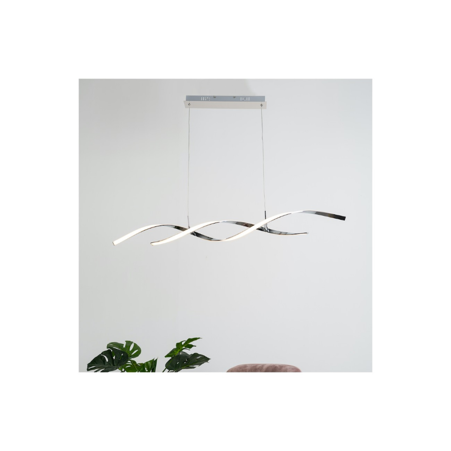 Grande suspension LED avec barres ondulées - GALBA