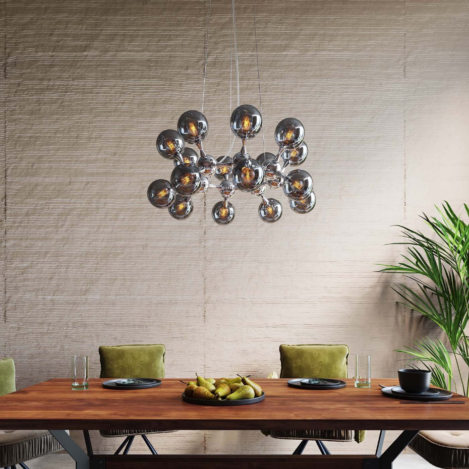 Suspension 18 abat-jours en verre, ATOMIC BALLS