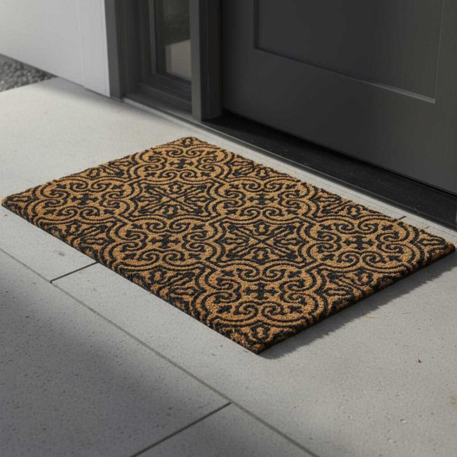 Paillasson en fibres de coco Arabesques 60 x 40 cm modèle aléatoire