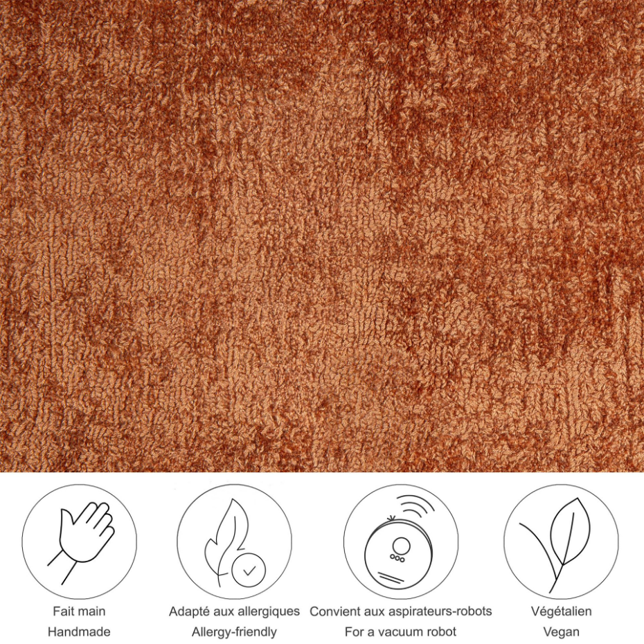 Tapis en viscose brillant tissé main - Star