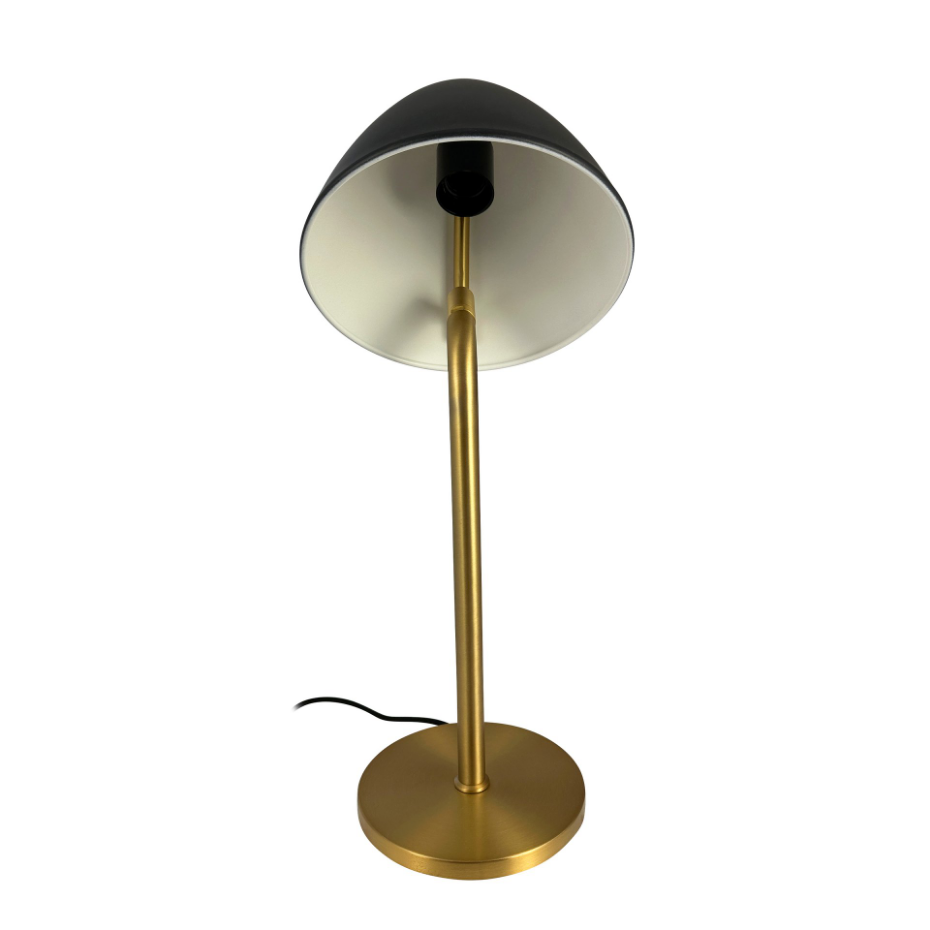 Lampe à poser en Métal, noir et laiton OULU