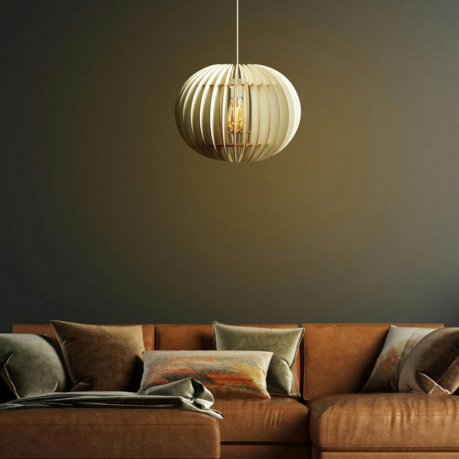 Suspension blanche design - forme ronde ø36 cm BIEL