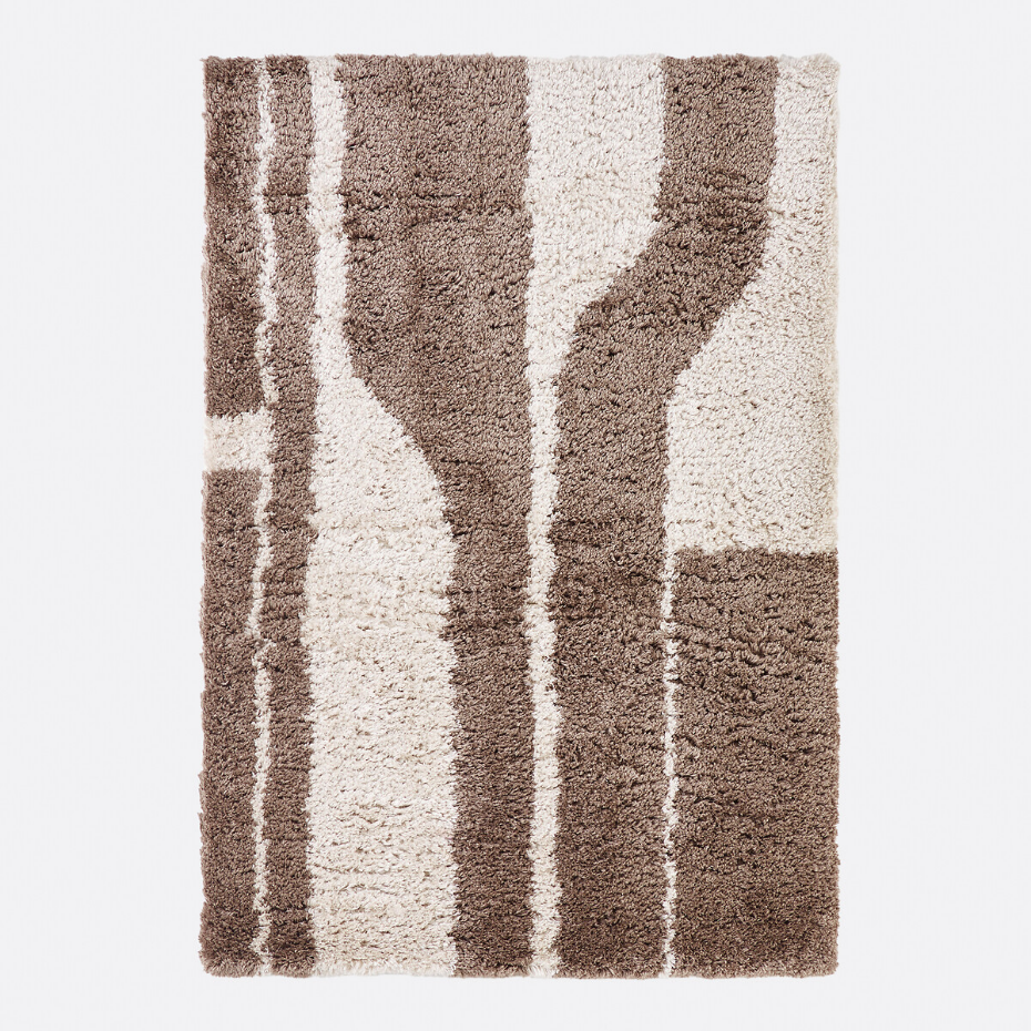 Tapis poils longs, motifs abstraits, Belsa