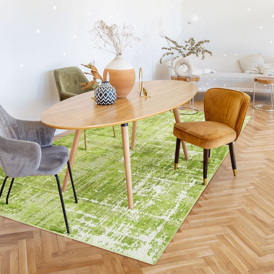 Tapis salon vintage chic effet vieilli STELLE