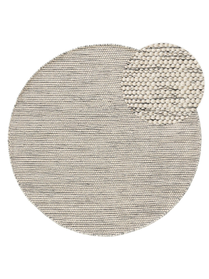 Tapis rond de laine tissé main ROCCO