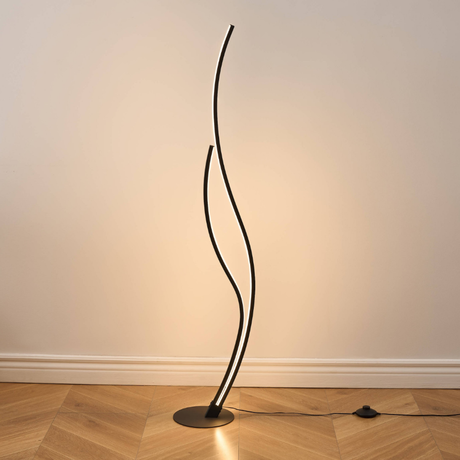 Lampadaire LED ondulé dimmable - YSORIA