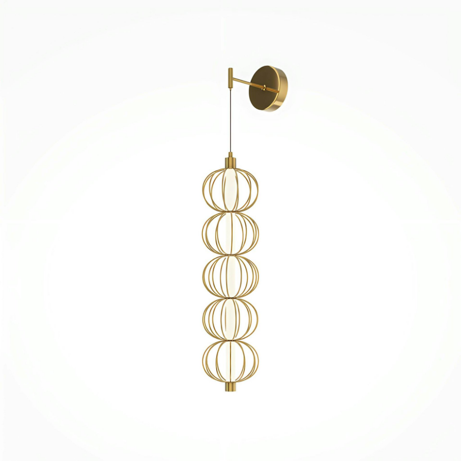 Applique murale design LED – sphères métal doré EDEN
