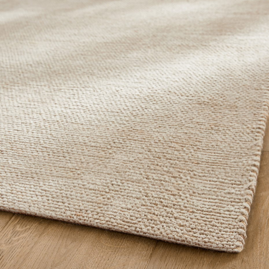 Tapis tissé main, coton et jute, Yesit