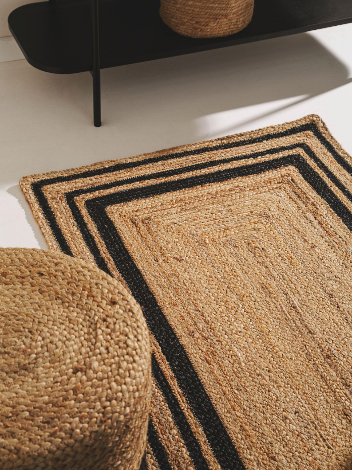 Tapis de jute tissé main JUTTA