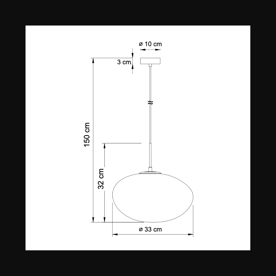 Suspension en verre au design sobre - VEGLIA