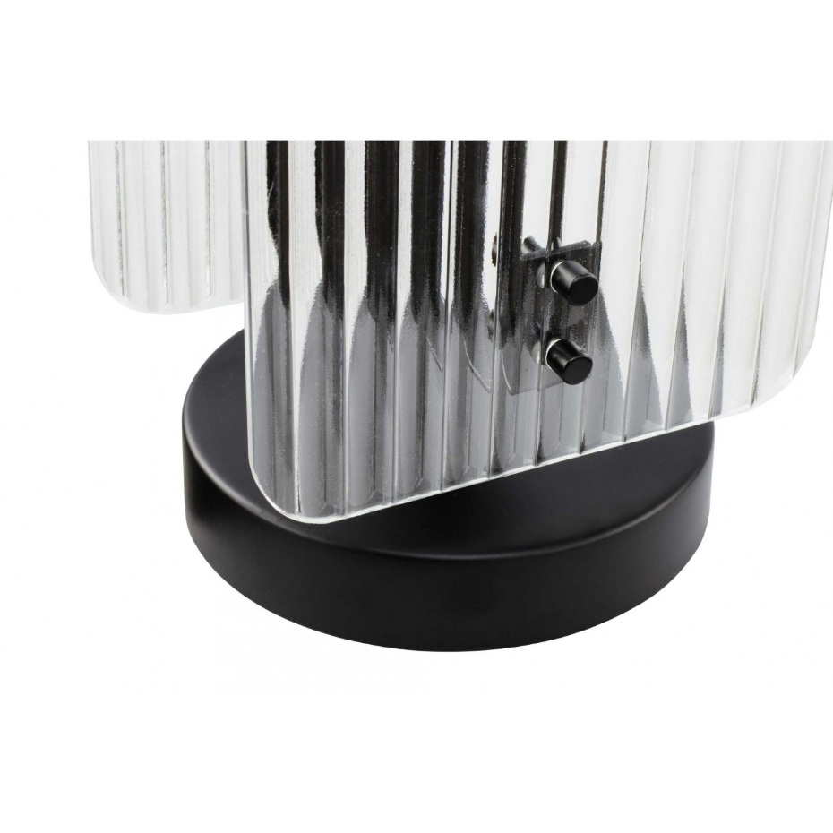 Lampe à poser en verre et métal, BOSCA