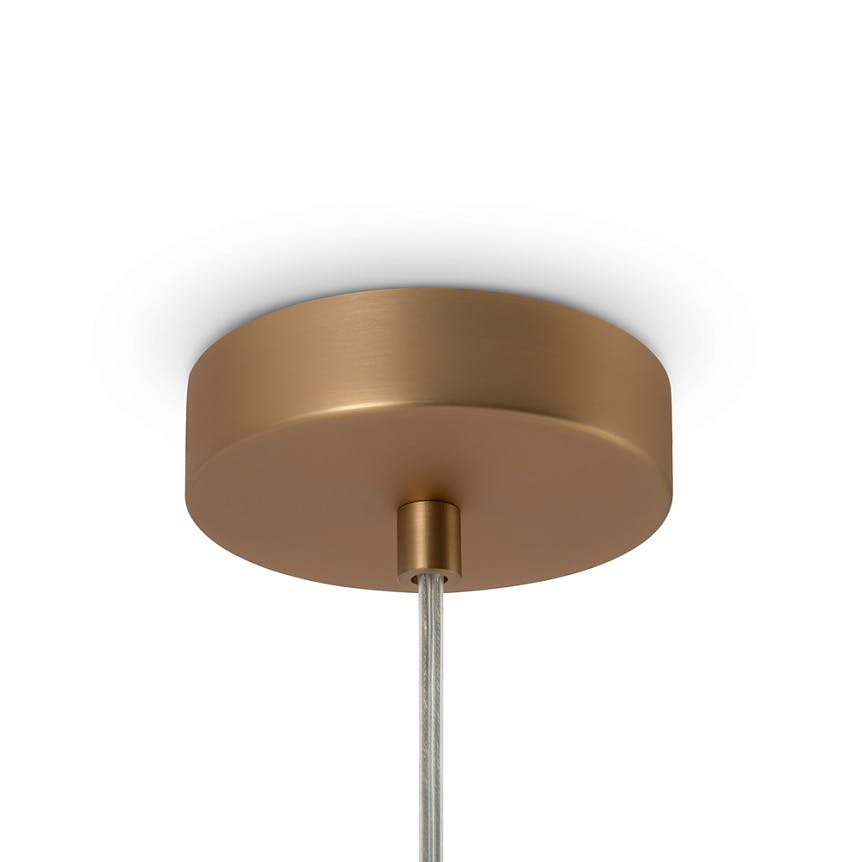 Suspension globe dorée - verre dépoli 15 cm DELTONA