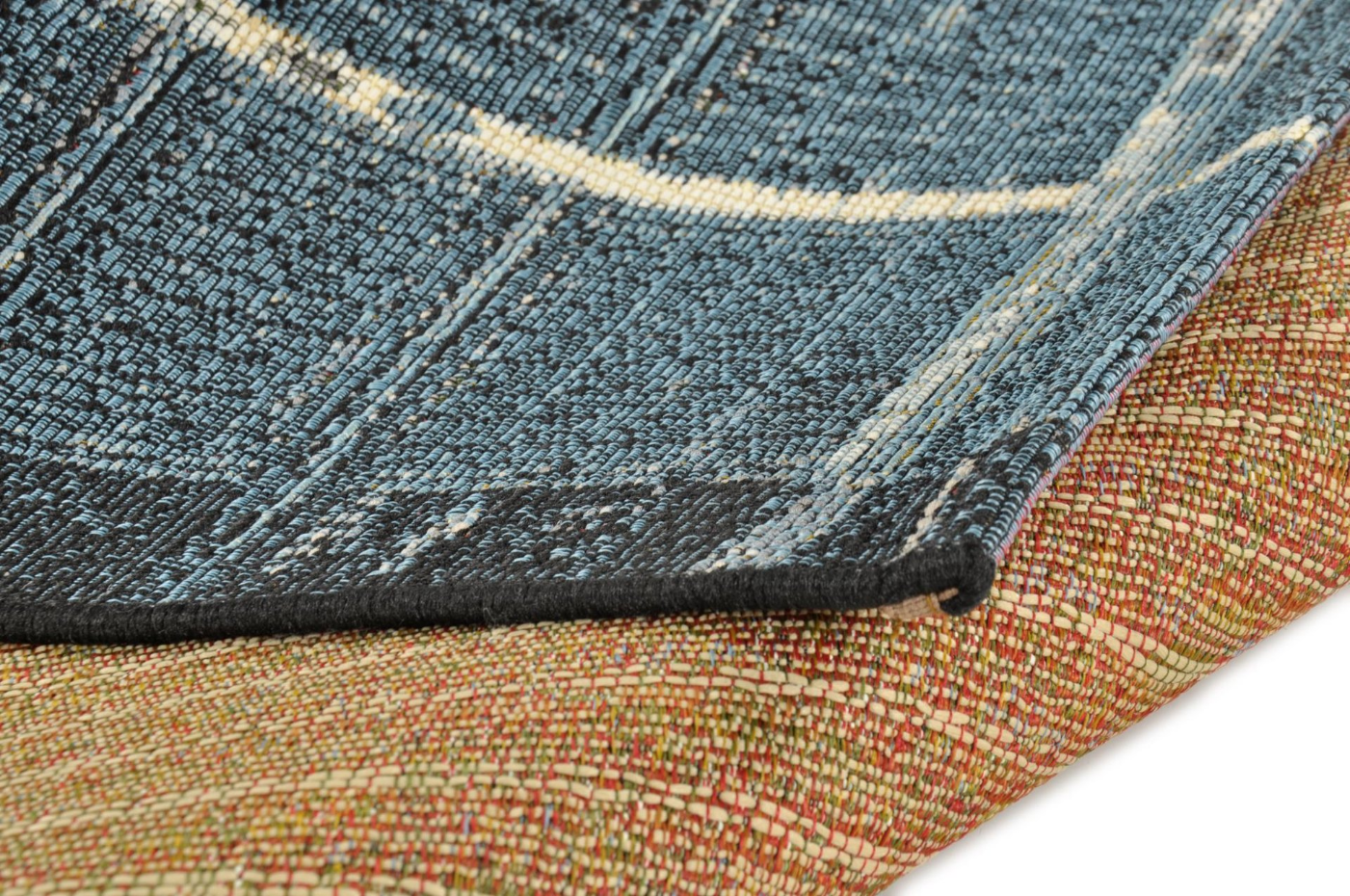 Tapis d'extérieur tissé plat à motifs géométriques - Aurora