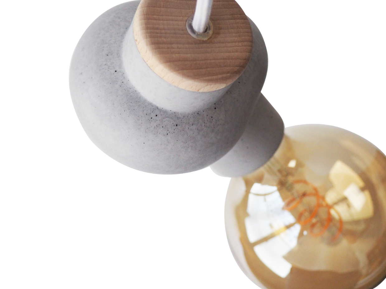 Lampe suspension béton - NŒUD