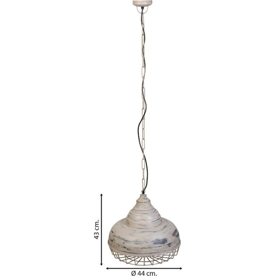 Suspension ronde en fer style industriel