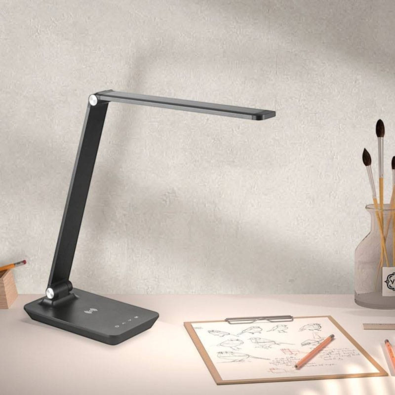 Lampe De Bureau Noire Tech à Led Et Port Usb