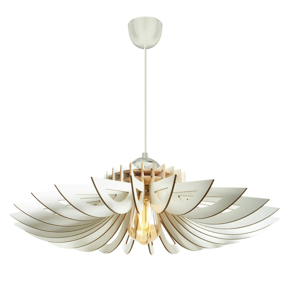 Suspension blanche moderne - forme florale BIEL