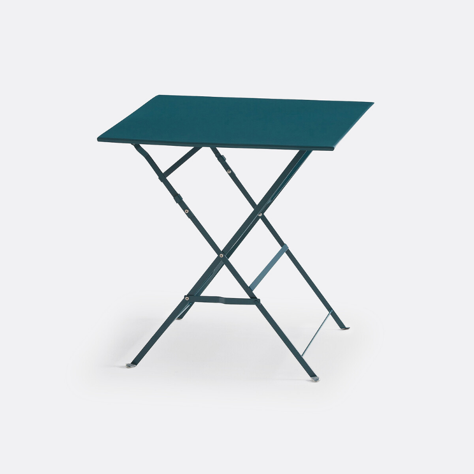 Table pliante carrée en métal fer, Ozevan