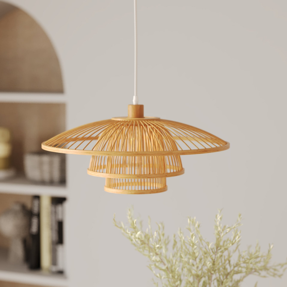 Suspension en bambou et métal D50 cm - MIRABEL