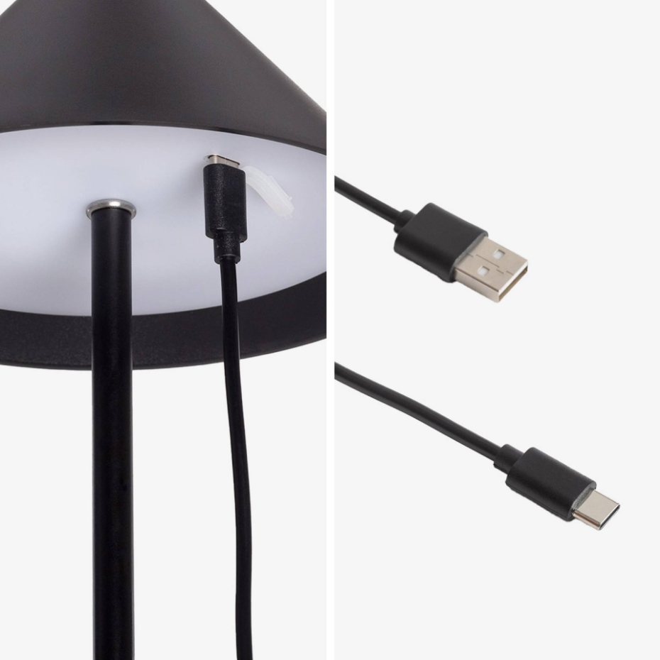 Lampe de table intérieur/extérieur LED sans fil H 32cm ADAM