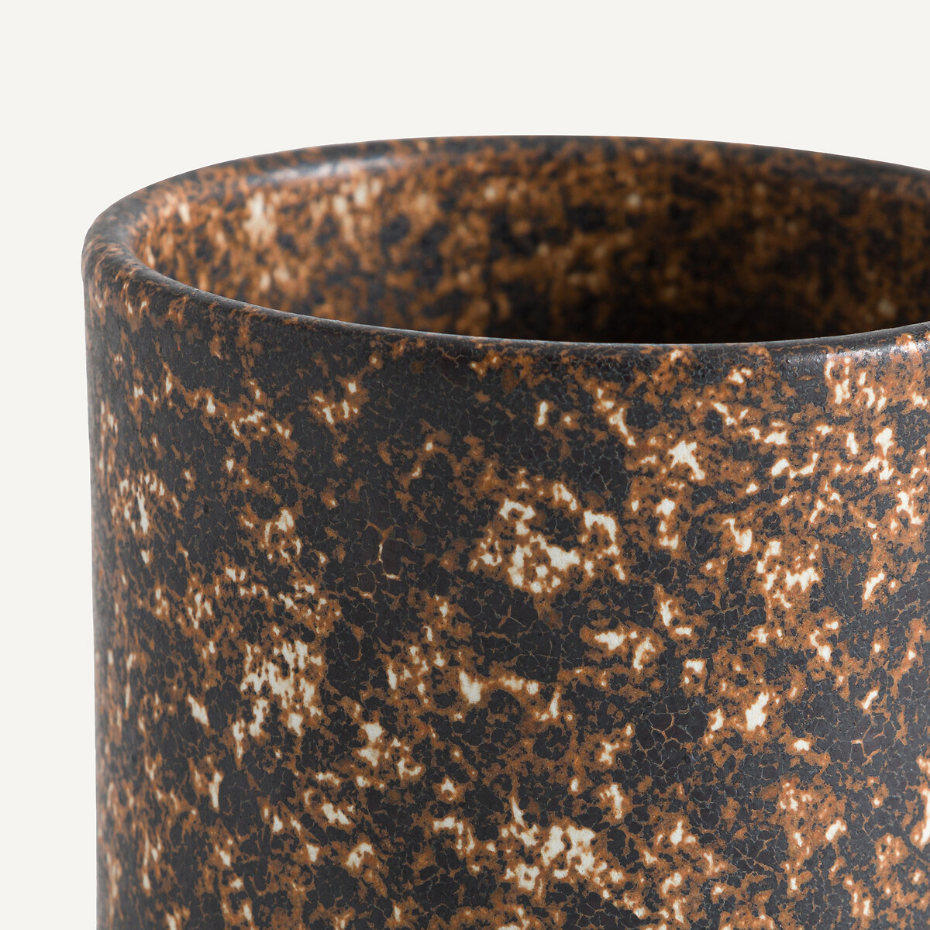 Lot de 2 mugs en grès émaillé mat, Rusty