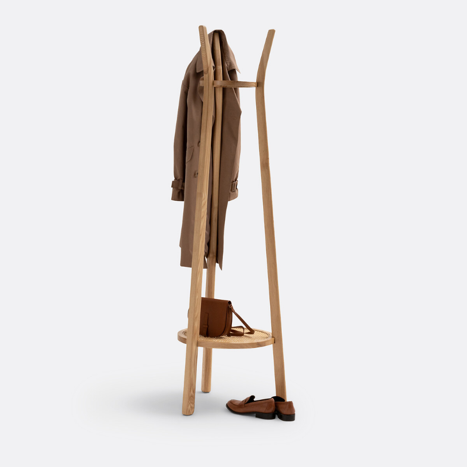 Porte-manteau en frêne, Buisseau