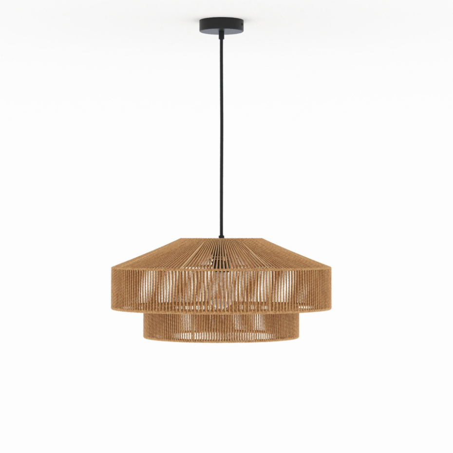 Suspension ronde en papier de corde 60 cm - CLAIRIA