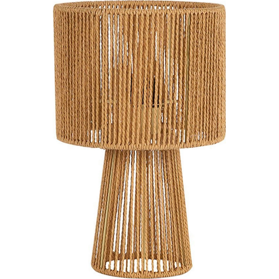 Lampe de chevet en corde de papier forme carrée