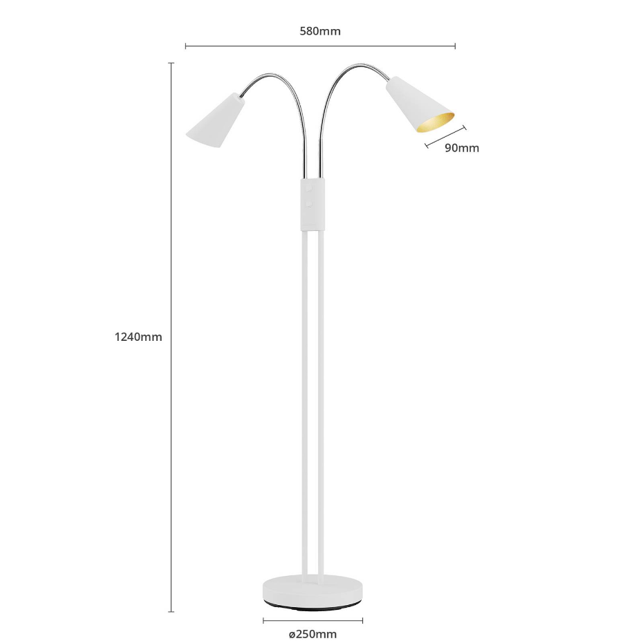 Lampadaire en métal moderne, Medira