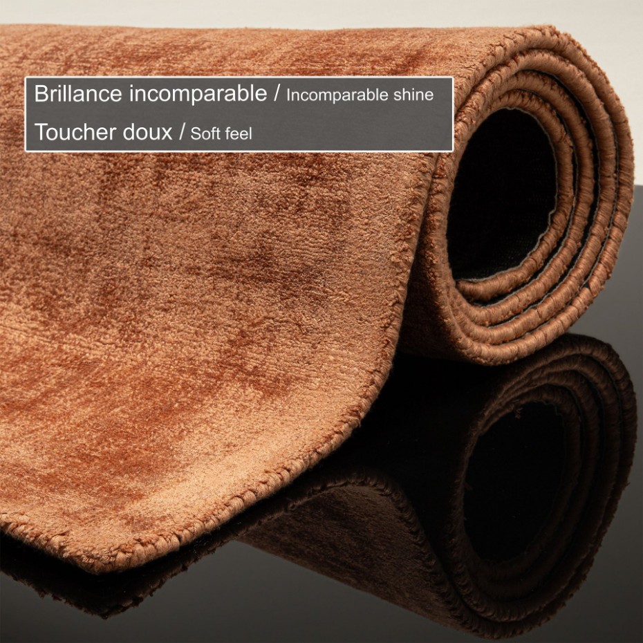 Tapis en viscose brillant tissé main - Star