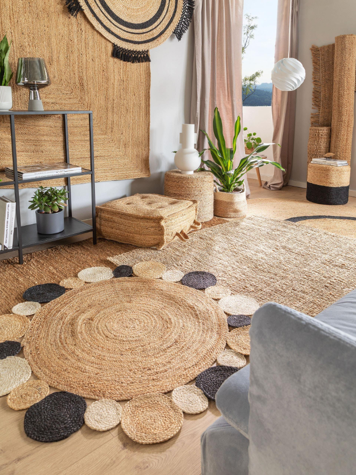 Tapis de jute tissé main SVEA