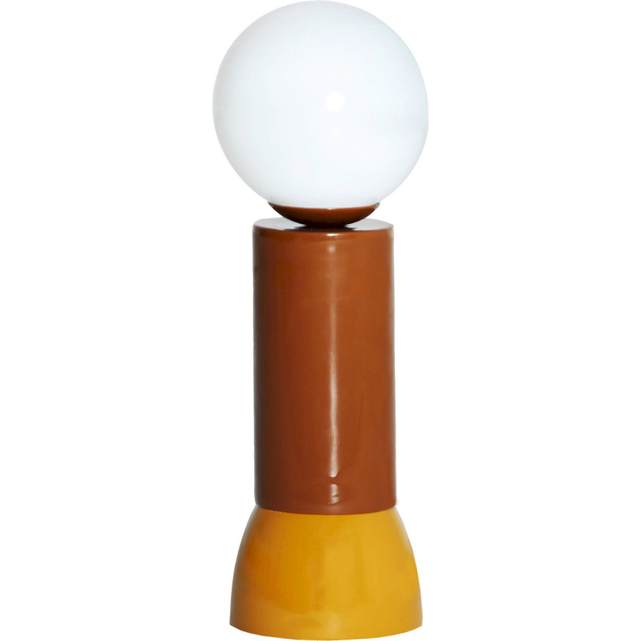 Lampe de table en fer et verre