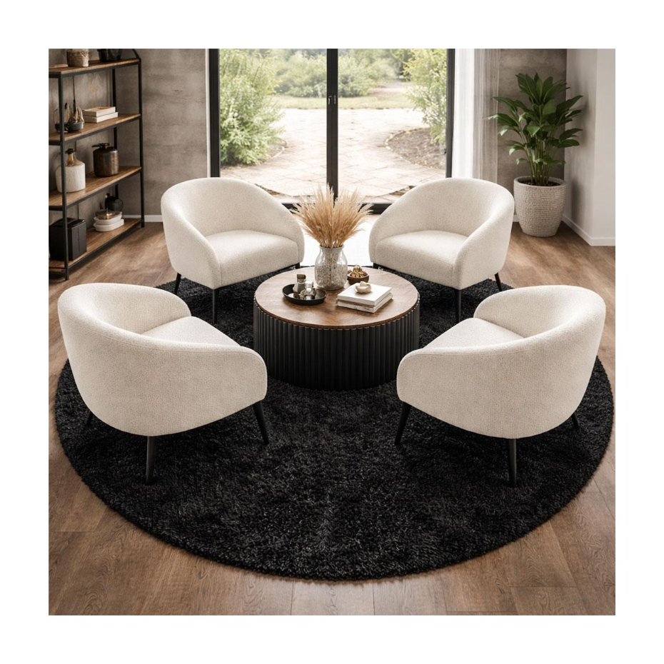 Tapis poils longs shaggy tissé motif uni UNI L