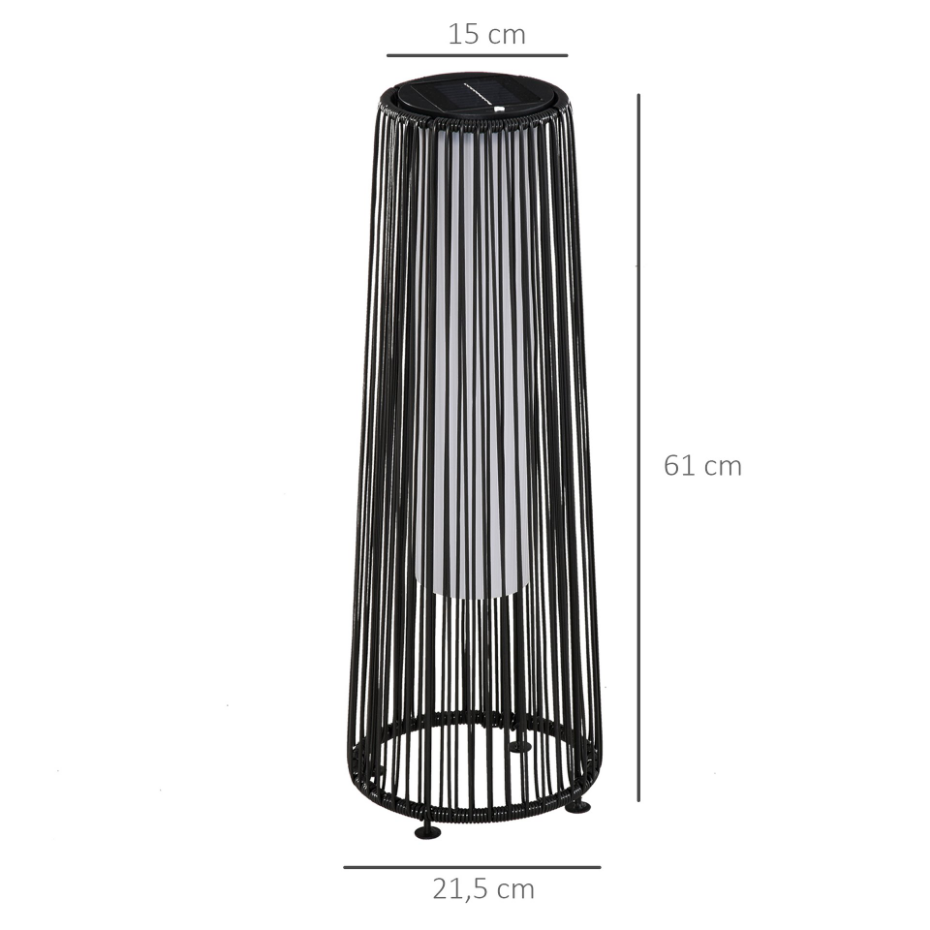 Lampadaire LED de jardin style colonial résine filaire