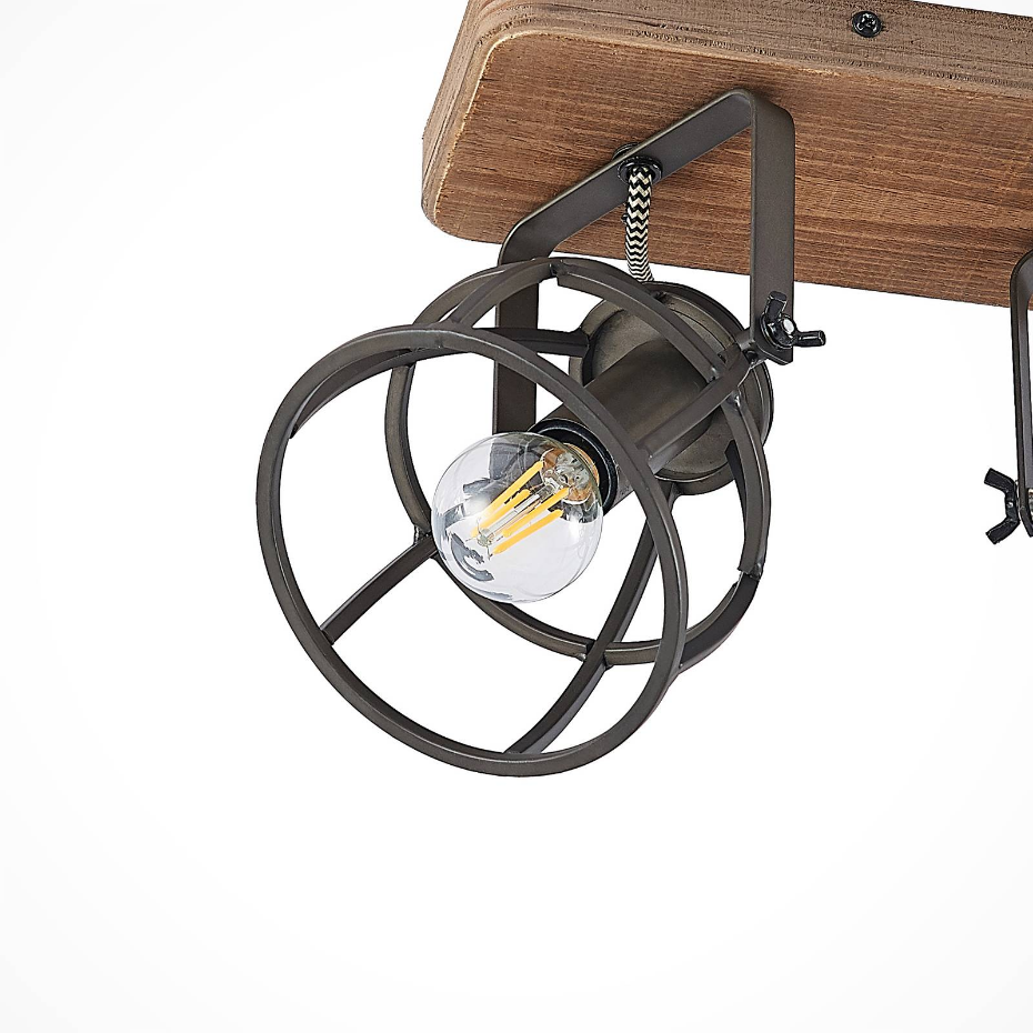 Plafonnier en bois vintage, Rutger