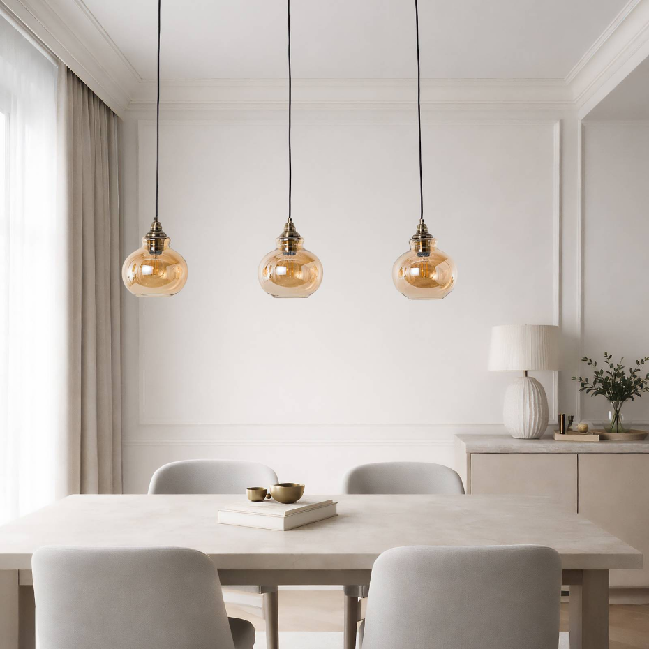 Suspension en verre vintage, Tymoni