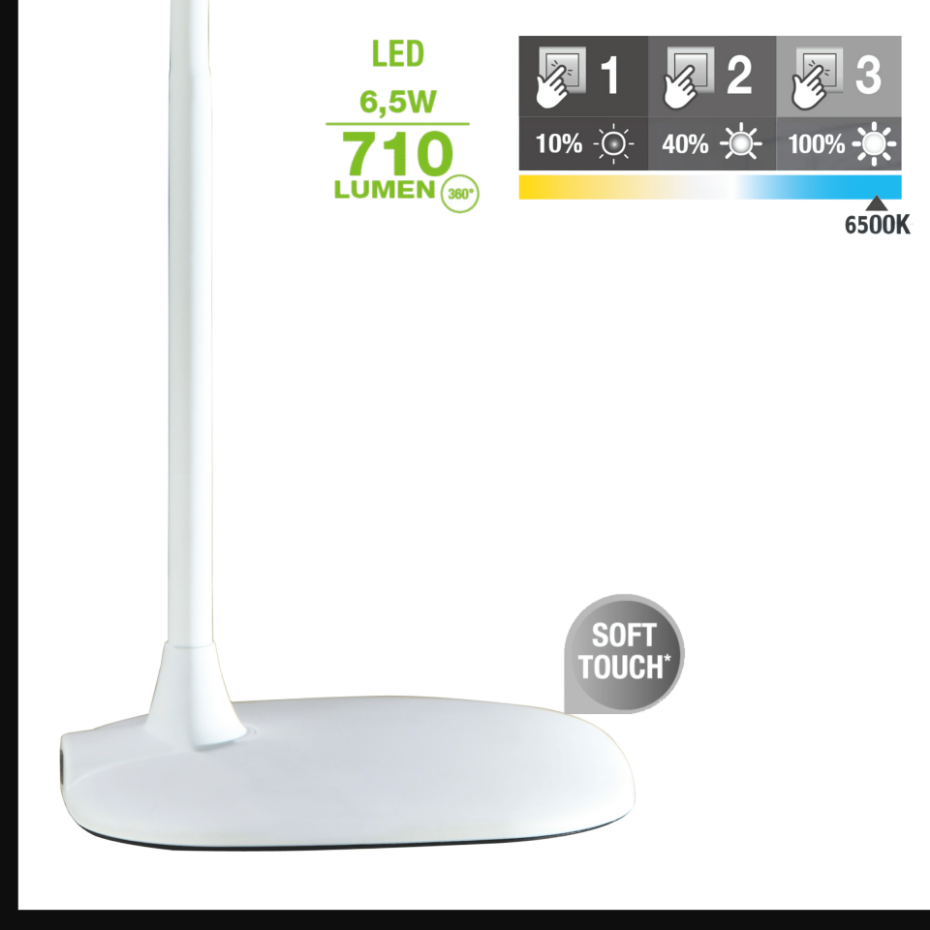 Lampe de bureau tactile dimmable, MEI