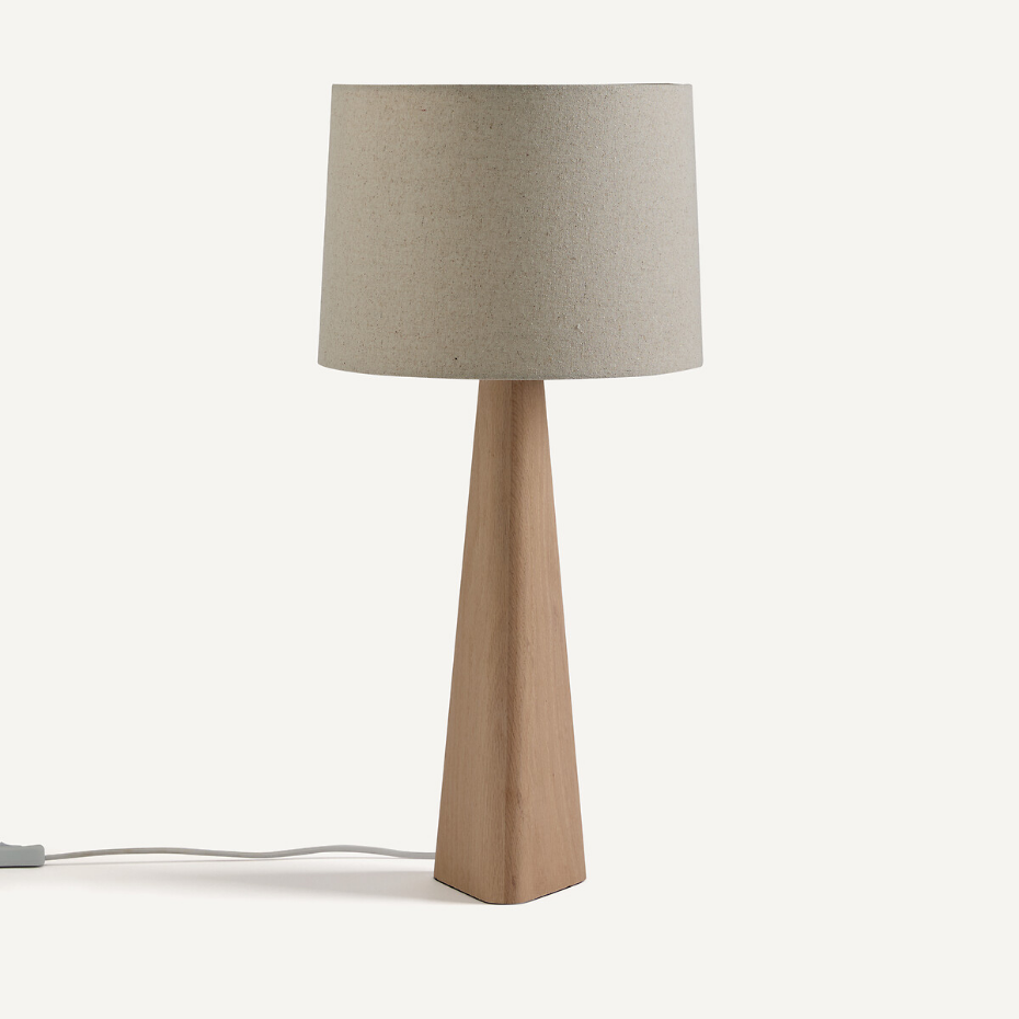 Lampe en chêne et lin, Nestwood